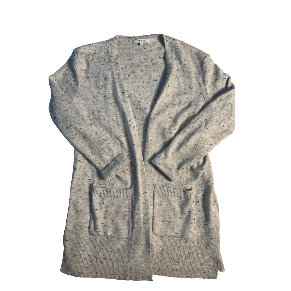 Madewell Donegal Kent Long Cardigan Sweater Donegal Snow Oversized XS